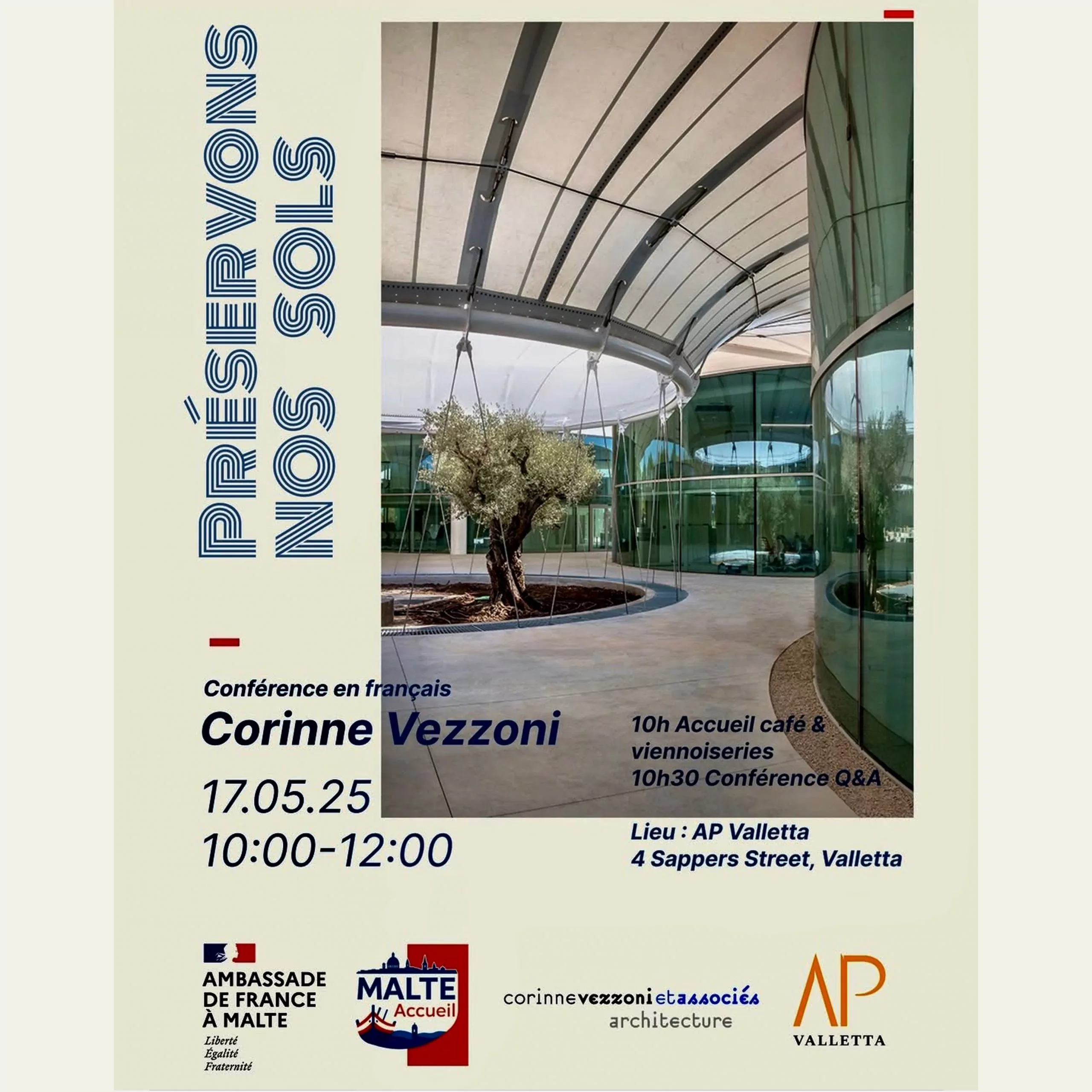 Conférence Corinne Vezzoni AP Valetta à Malte Ambassade de France